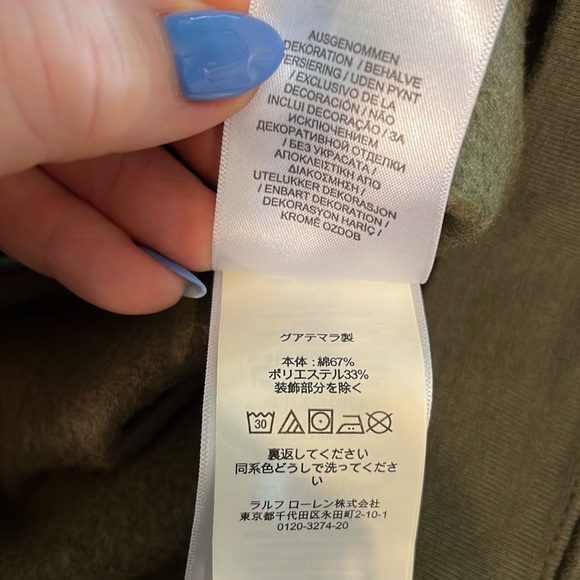 Polo Ralph Lauren Men’s Shorts Bear Fleece Pockets Drawstring Green Size Small - Picture 11 of 14